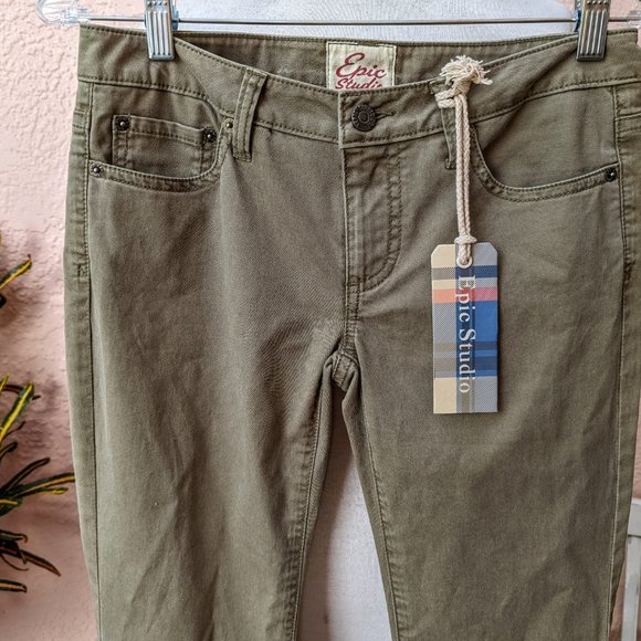 NWT Epic Studio olive color ladies pants - Picture 6 of 16